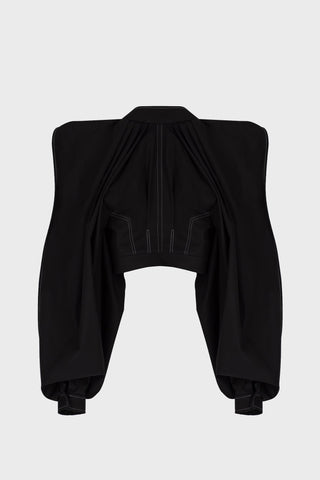 SCULPTED BLOUSON JACKET IN TECHNICAL-COTTON