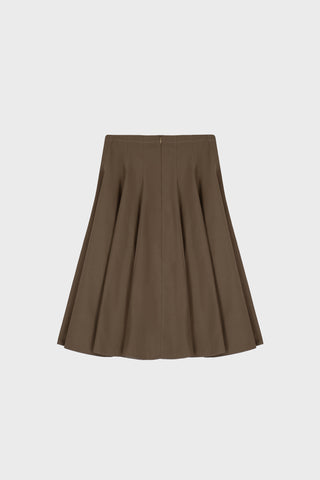 PANELED MIDI SKIRT IN TECHNICAL-COTTON