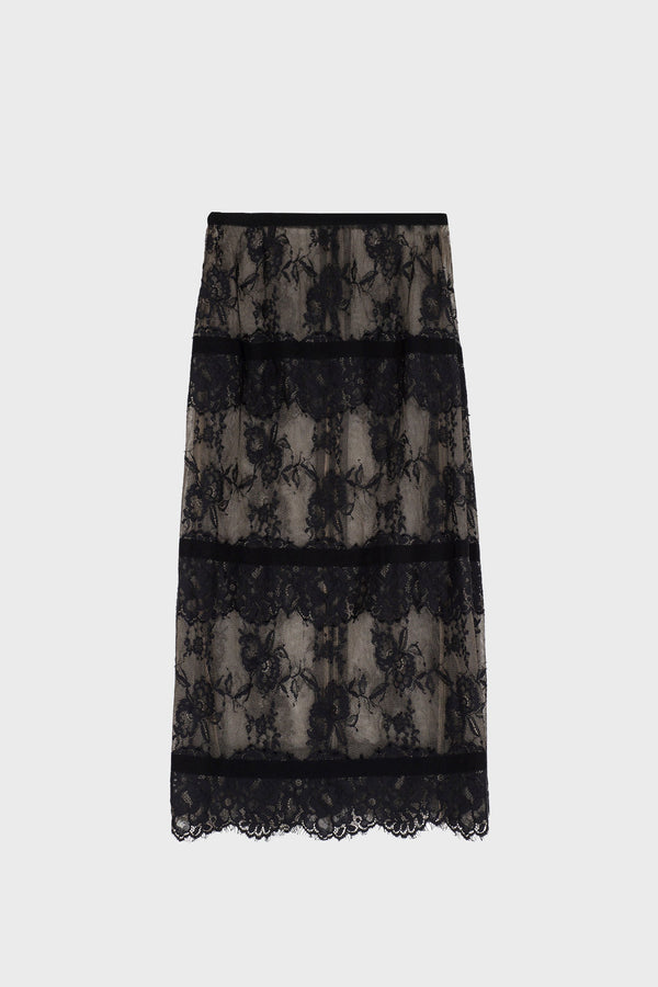MIDI PENCIL SKIRT IN LACE