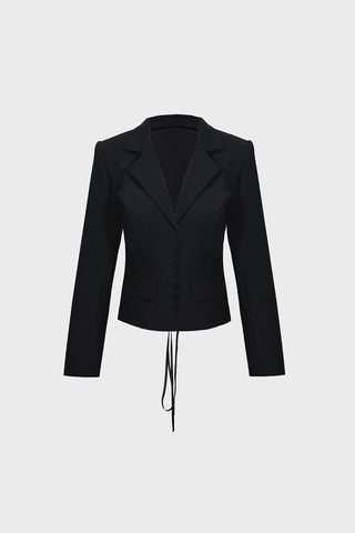 TAILORED CROPPED JACKET IN WOOL