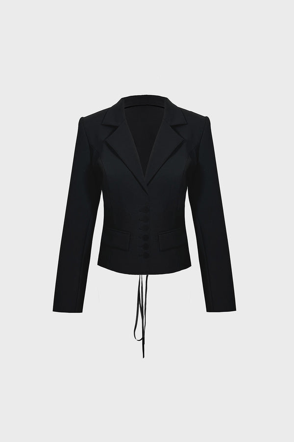 TAILORED CROPPED JACKET IN WOOL