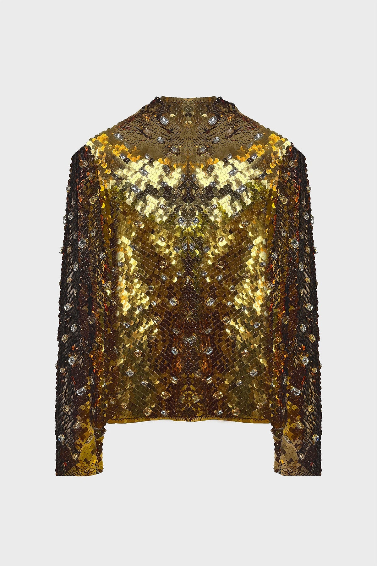 HAND-EMBELLISHED TOP IN MESH