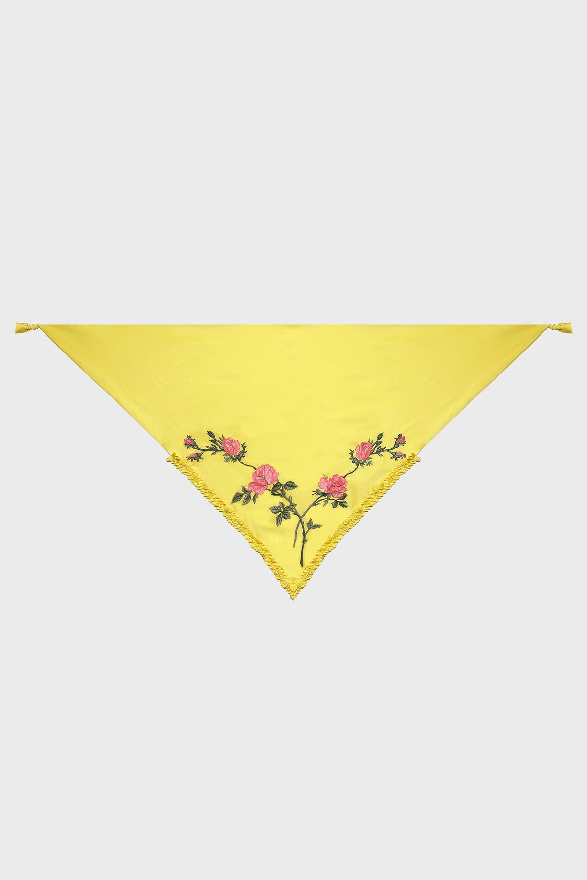 EMBROIDERED SHAWL IN SATIN
