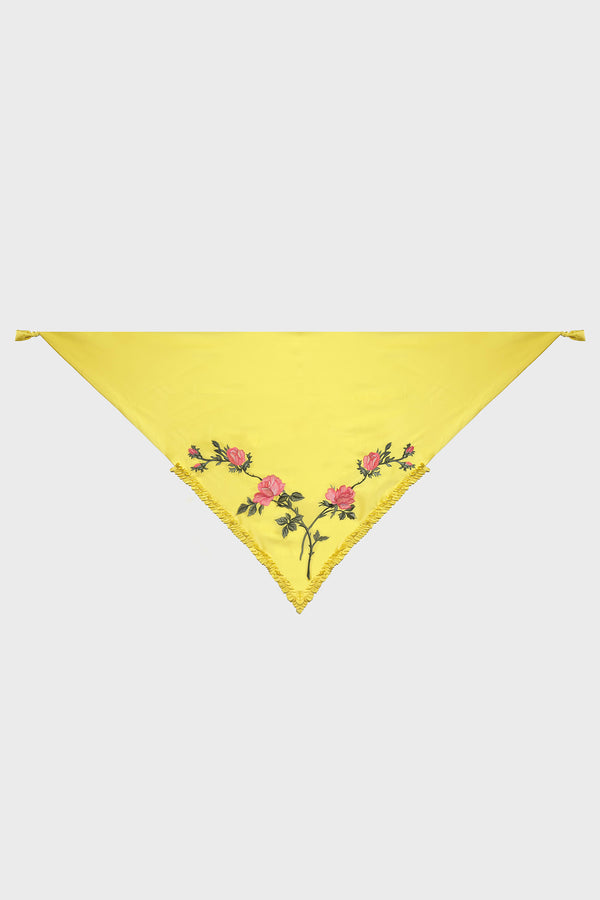 EMBROIDERED SHAWL IN SATIN
