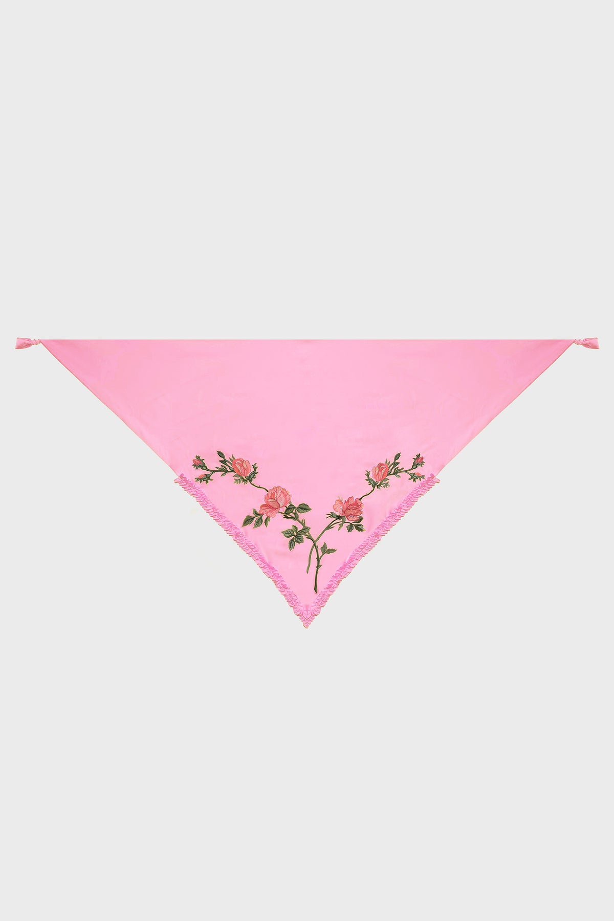 EMBROIDERED SHAWL IN SATIN