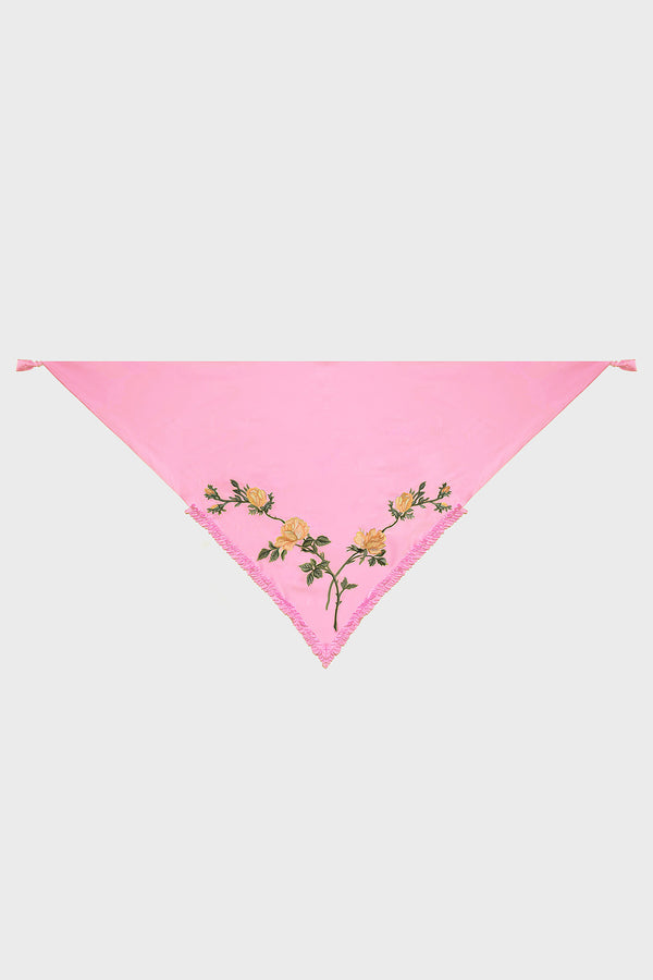 EMBROIDERED SHAWL IN SATIN