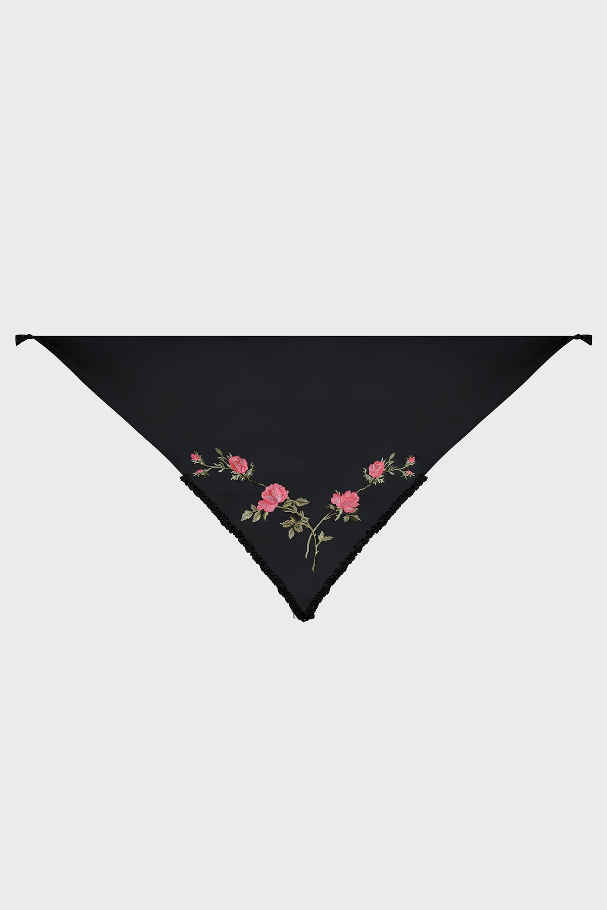 EMBROIDERED SHAWL IN SATIN