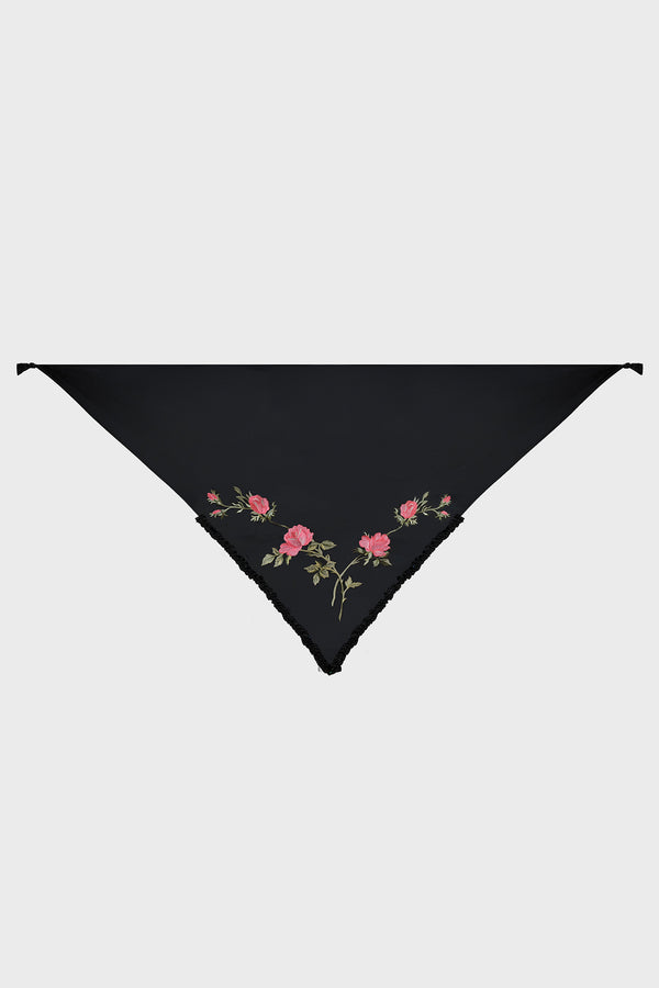 EMBROIDERED SHAWL IN SATIN