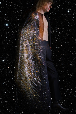 GENERATION78 | GALAXY EMBROIDERED COUTURE CAPE