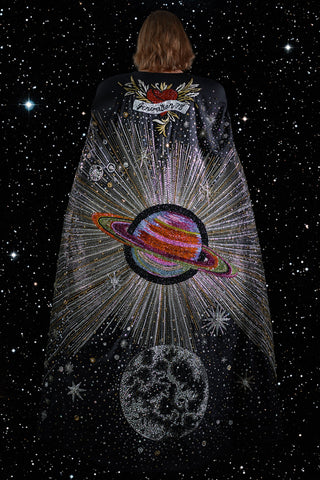 GENERATION78 | GALAXY EMBROIDERED COUTURE CAPE