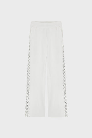 CRYSTAL-EMBELLISHED SWEATPANTS IN COTTON-JERSEY