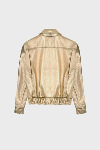 GENERATION78 | GOLD BOMBER JACKET IN LAMBSKIN
