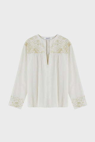 GENERATION78 | GOLDWORK EMBROIDERED BLOUSE IN COTTON