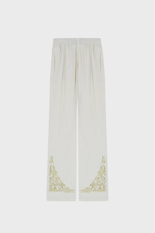 GENERATION78 | GOLDWORK EMBROIDERED STRAIGHT - LEG PANTS