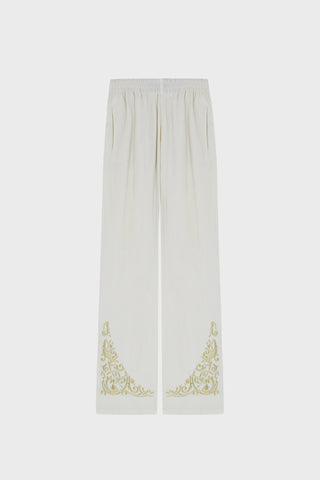 GOLDWORK EMBROIDERED STRAIGHT-LEG PANTS GENERATION78