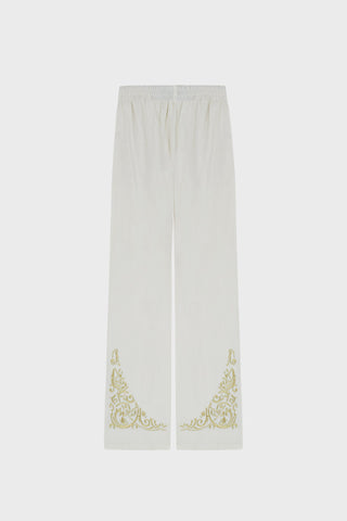GENERATION78 | GOLDWORK EMBROIDERED STRAIGHT - LEG PANTS