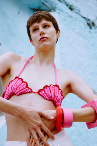 GENERATION78 | HAND - KNIT SEASHELL BIKINI TOP
