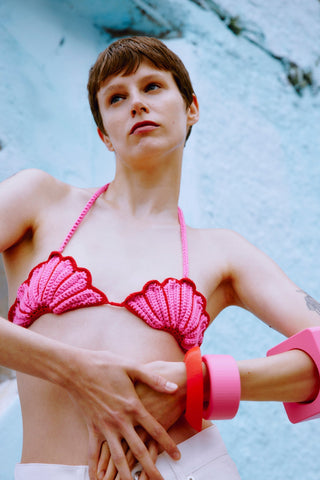 HAND-KNIT SEASHELL BIKINI TOP GENERATION78