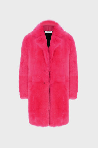 GENERATION78 | HOT - PINK COAT IN SHEARLING