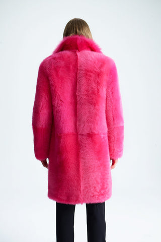 GENERATION78 | HOT - PINK COAT IN SHEARLING