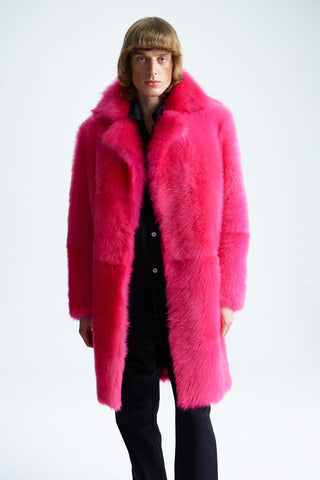 GENERATION78 | HOT - PINK COAT IN SHEARLING