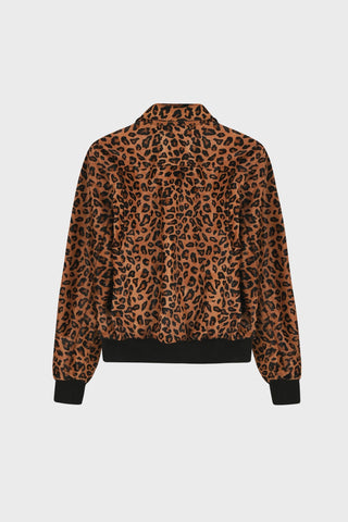 GENERATION78 | LEOPARD - PRINT BOMBER JACKET IN CALFSKIN