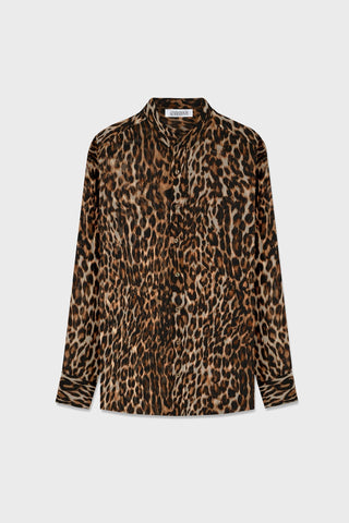 GENERATION78 | LEOPARD - PRINT LOOSE - FIT SHIRT IN CHIFFON