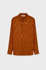 JACQUARD-PRINT LOOSE-FIT SHIRT VISCOSE