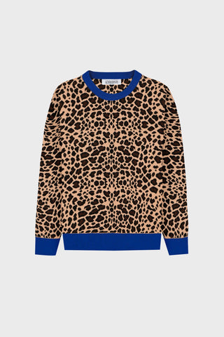 GENERATION78 | OVERSIZED CASHMERE - BLEND LEOPARD SWEATER