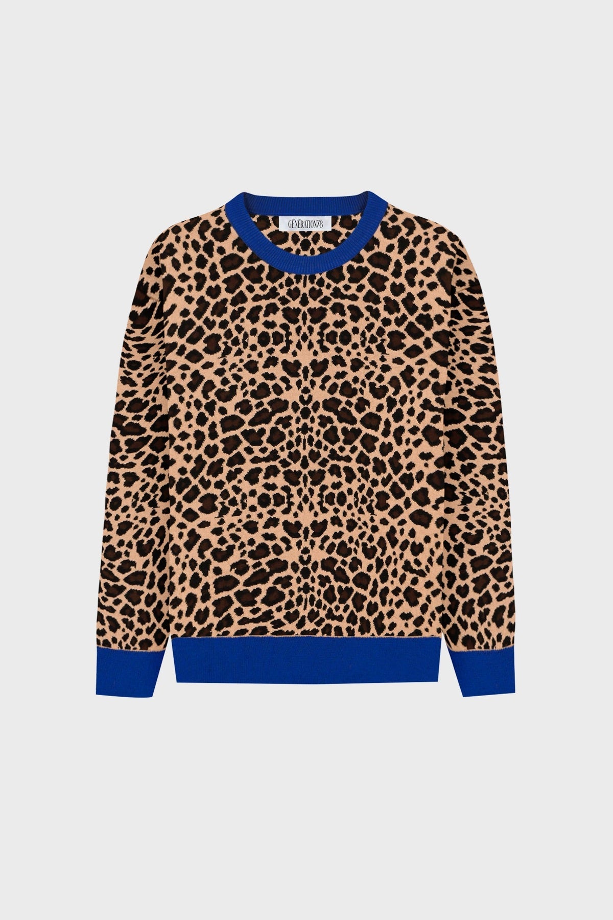 OVERSIZED CASHMERE-BLEND LEOPARD SWEATER