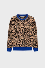 OVERSIZED CASHMERE-BLEND LEOPARD SWEATER