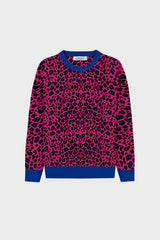 OVERSIZED CASHMERE-BLEND LEOPARD SWEATER