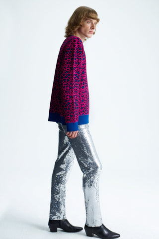 GENERATION78 | OVERSIZED CASHMERE - BLEND LEOPARD SWEATER