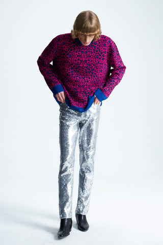 GENERATION78 | OVERSIZED CASHMERE - BLEND LEOPARD SWEATER