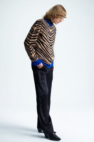 GENERATION78 | OVERSIZED CASHMERE - BLEND ZEBRA SWEATER