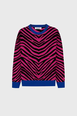 GENERATION78 | OVERSIZED CASHMERE - BLEND ZEBRA SWEATER