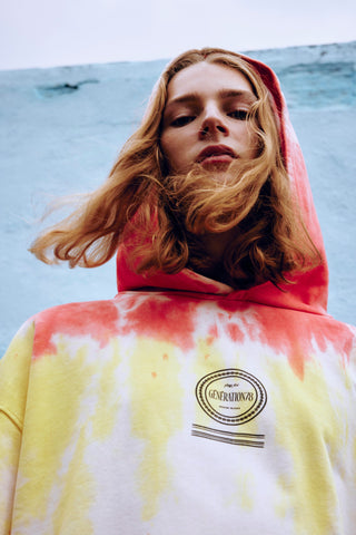 GENERATION78 | OVERSIZED HOODIE IN TIE - DYE JERSEY