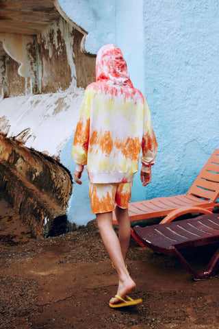 GENERATION78 | OVERSIZED HOODIE IN TIE - DYE JERSEY