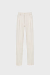 PLEATED TAILORED WOOL PANTS