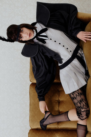 TAILORED GILET DRESS IN VIRGIN-WOOL