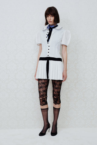 TAILORED GILET DRESS IN COTTON-POPLIN