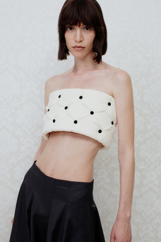TAILORED QUILTED TOP IN SILKY-WOOL