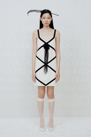 TAILORED MINI DRESS IN SILKY-WOOL