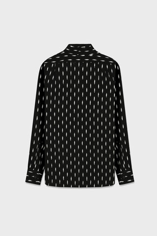 GENERATION78 | JACQUARD - PRINT PUSSY - BOW SHIRT IN CHIFFON