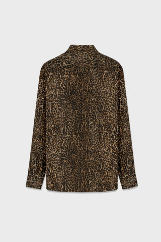 PUSSY-BOW LEOPARD-PRINT SHIRT GENERATION78