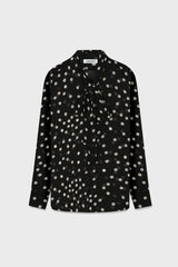 POLKA-DOT PUSSY-BOW SHIRT IN CHIFFON