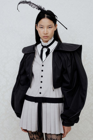TAILORED GILET DRESS IN VIRGIN-WOOL