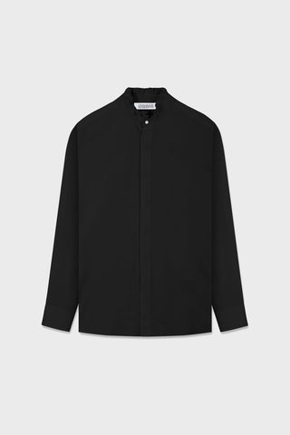 GENERATION78 | RUFFLED - NECK SHIRT IN COTTON - POPLIN