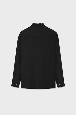 GENERATION78 | RUFFLED - NECK SHIRT IN COTTON - POPLIN