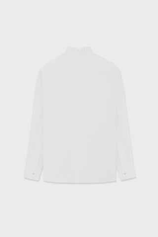 GENERATION78 | RUFFLED - NECK SHIRT IN COTTON - POPLIN